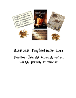 Lenten Reflections Eflections Eflections 2014