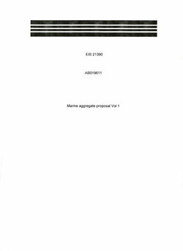 EIS 21390 ABO1 9611 Marine Aggregate Proposal Vol 1