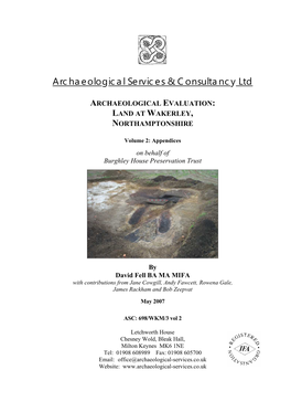 Archaeological Services & Consultancy