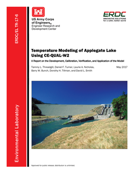 ERDC/EL TR-17-6 "Temperature Modeling of Applegate Lake Using