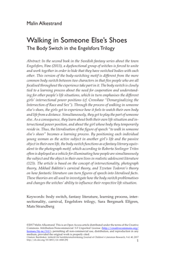 Walking in Someone Else's Shoes