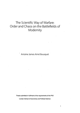 The Scientific Way of Warfare: Order and Chaos on the Battlefields of Modernity