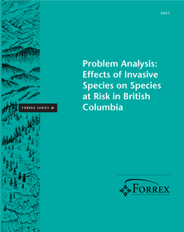 Effects of Invasive Species on Species at Risk in British Columbia