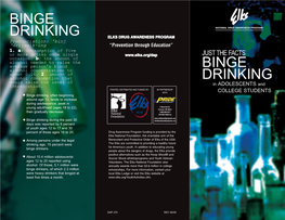 Binge Drinking, Often Beginning Around Age 13, Tends to Increase