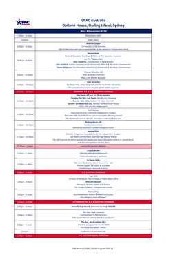 CPAC Australia 2020 Outline Program 2020 11 1.Xlsx