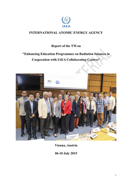 Enhancing Education Programmes on Radiation Sciences in Cooperation with IAEA Collaborating Centres