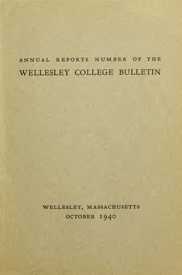 Wellesley College Bulletin