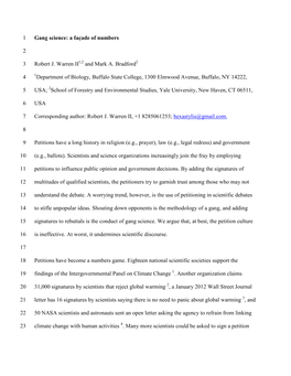 Gang Science: a Façade of Numbers