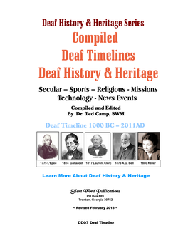 Compiled Deaf Timelines Deaf History & Heritage