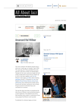 All About Jazz Home » Articles » Pro�Le