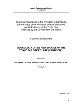 Technical Assistance to the Kingdom of Cambodia for the Study of The