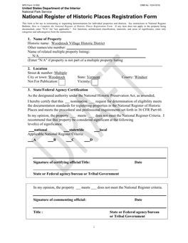 National Register of Historic Places Registration Form