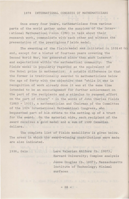 1978 International Congress of Mathematicians