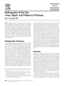 Radiography of the Hip: Lines, Signs, and Patterns of Disease Scot E