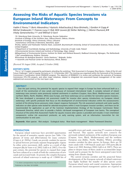 Assessing the Risks of Aquatic Species Invasions Via European