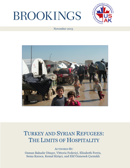 Turkey and Syrian Refugees: the Limits of Hospitality