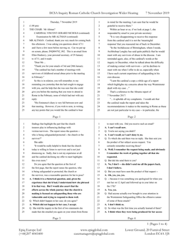 (+44)207 4041400 Casemanagers@Epiqglobal.Com London EC4A 1JS IICSA Inquiry Roman Catholic Church Investigation Wider Hearing 7 November 2019