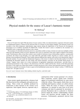 Physical Models for the Source of Lascar's Harmonic Tremor