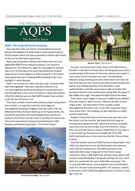 AQPS: the Pride of French Jumping