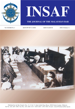 Insaf the Journal of the Malaysian Bar