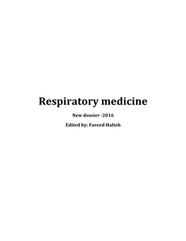 Respiratory Medicine