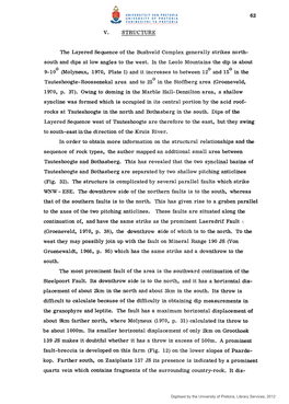 62 V. STRUCTURE the Layered Sequence of the Bushveld Complex