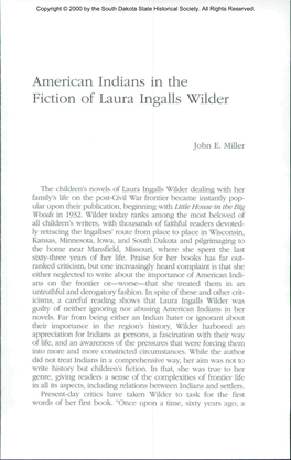 American Indians in the Fiction of Laura Ingalls Wilder