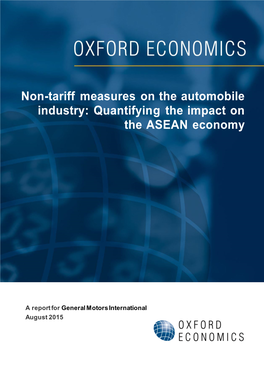 Non-Tariff Measures on the Automobile Industry: Quantifying the Impact on the ASEAN Economy