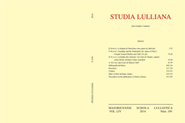 Studia Lulliana