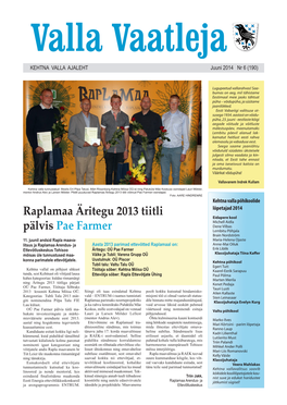 Raplamaa Äritegu 2013 Tiitli Pälvis Pae Farmer