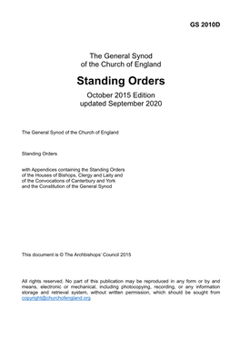 The General Synod of the Church of England