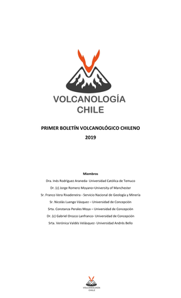 Primer Boletín Volcanológico Chileno 2019