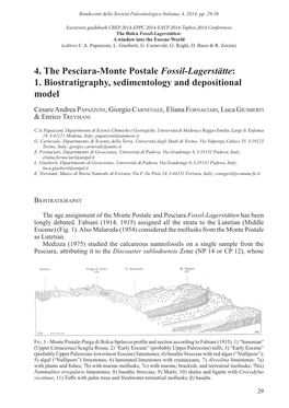 4. the Pesciara-Monte Postale Fossil-Lagerstätte: 1