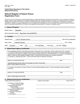 National Register of Historic Places Registration Form