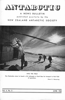 A News Bulletin New Zealand Antarctic Society