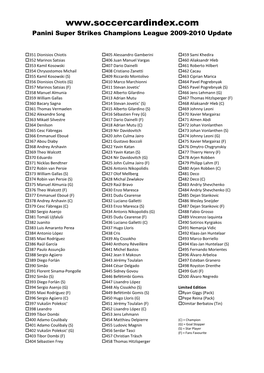 Panini Super Strikes Champions League 2009/2010 Update