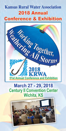 March 27 - 29, 2018 Attend the 51St Annual Conference & Exhibition for Public Water and Wastewater Utilities the Largest in Mid-America Sponsored By