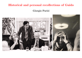 Historical and Personal Recollections of Guido