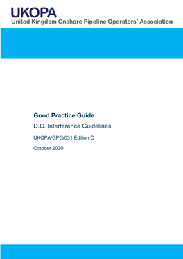 Good Practice Guide D.C. Interference Guidelines