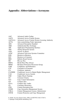 Abbreviations—Acronyms