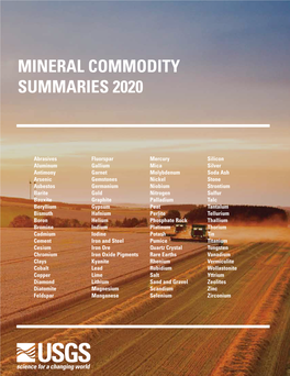 Mineral Commodity Summaries 2020