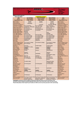 Fom 2019 Medical Rota