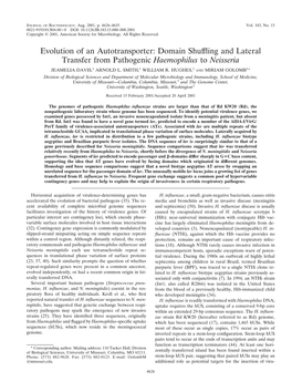 Domain Shufffing and Lateral Transfer from Pathogenic Haemophilus To