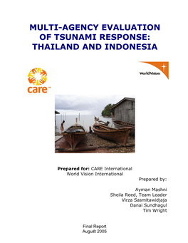 Multi-Agency Evaluation of Tsunami Response: Thailand and Indonesia