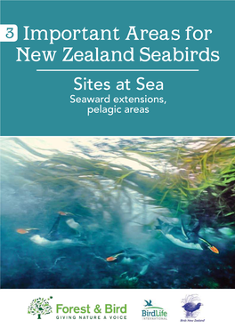 Important Areas for New Zealand Seabirds Sites at Sea Seaward Extensions, Pelagic Areas IMPORTANT AREAS for NEW ZEALAND SEABIRDS