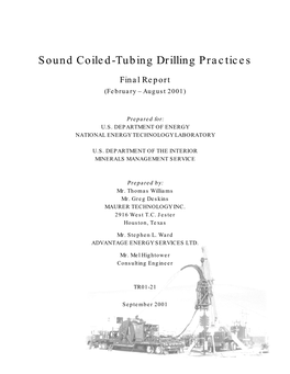 Sound Coiled-Tubing Drilling Practices