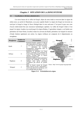 Chapitre 3 SITUATION DE LA ZONE D'etude