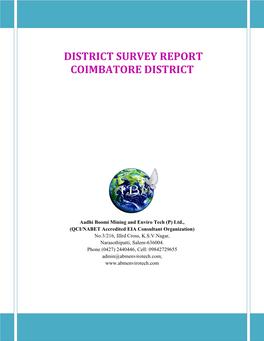 District Survey Report Coimbatore District