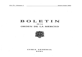 Boletin De La Orden De La Merced