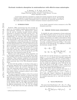 Excitonic Terahertz Absorption in Semiconductors with Effective-Mass